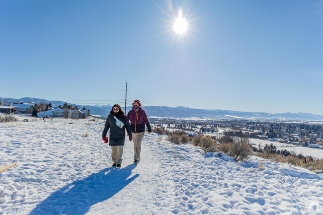 Ponderosa Pines offers dozens of walking trails through the thick snow.