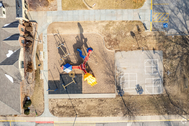 Elementary School at Ceresco has a small playground for students.