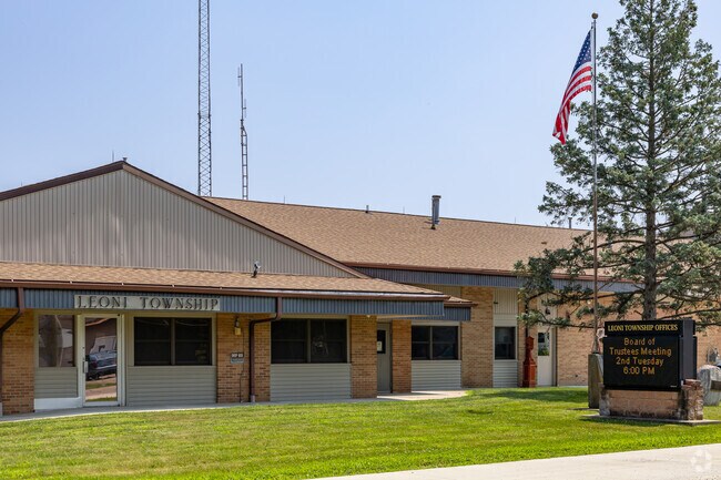Leoni's township hall regularly hosts meetings for locals just south of Michigan Center.