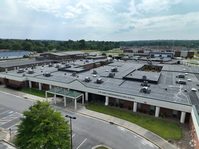 An aerial view of the Josey High School in Augusta, GA.