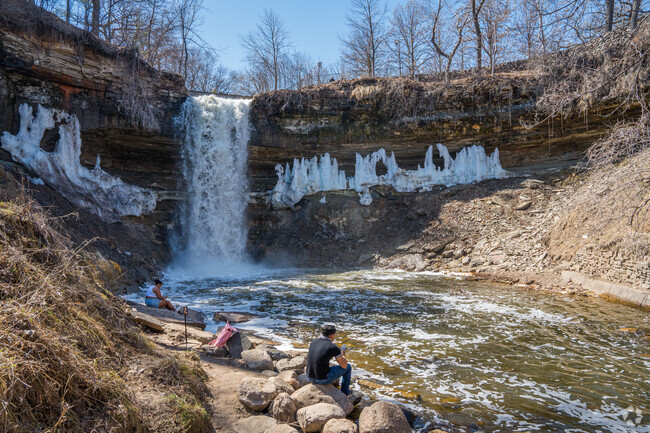Minnehaha Falls offers a natural wilderness experience in an urban setting.