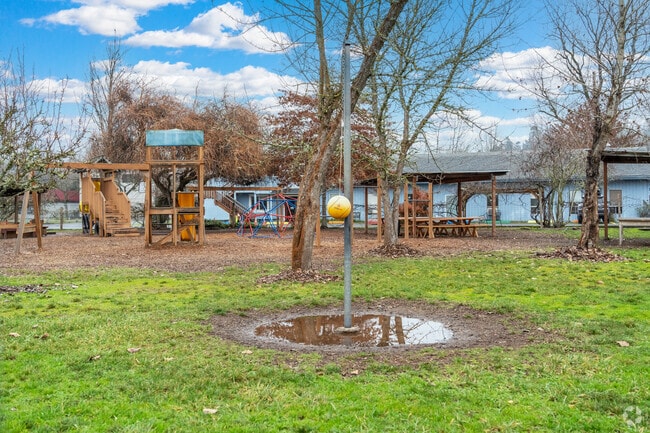 Far Horizons Montessori School has tetherball and other outdoor activities for students.