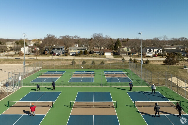 Enjoy a game of pickleball at Gbur Sports Fields, a short ways from Winston Park.