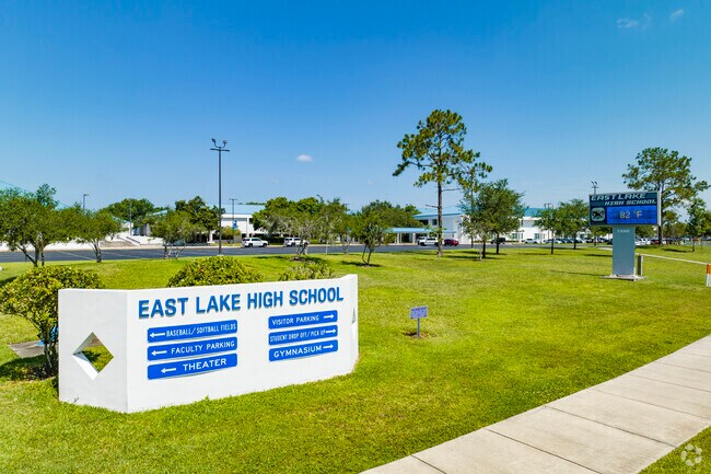 East Lake High School in East Lake Tarpon has a beautiful, sprawling campus.