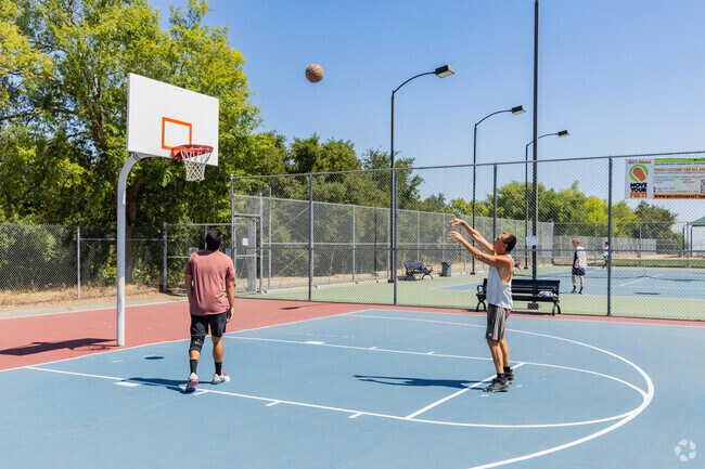 Enjoy a game of basketball or tennis at Hamilton Park in Upper Hastings Ranch.