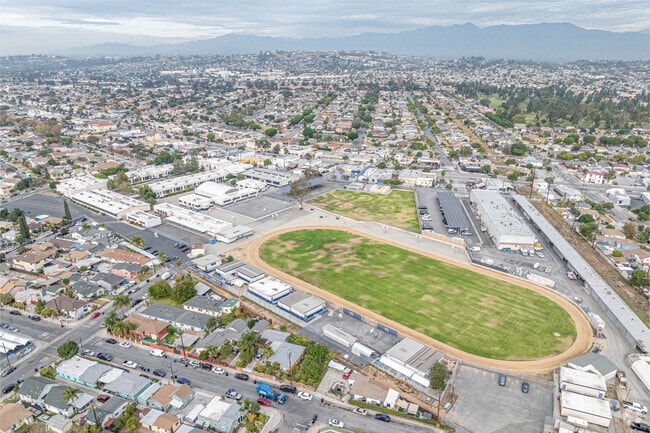 Aerial view of the entire Eastmont Intermediate School campus in Montebello