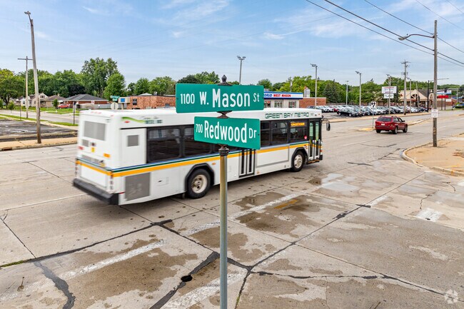 The Green Bay Metro mass transit system runs through the Marquette Park area of Green Bay, WI.