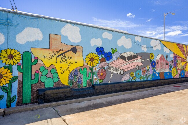 Snyder boasts several colorful murals throughout.