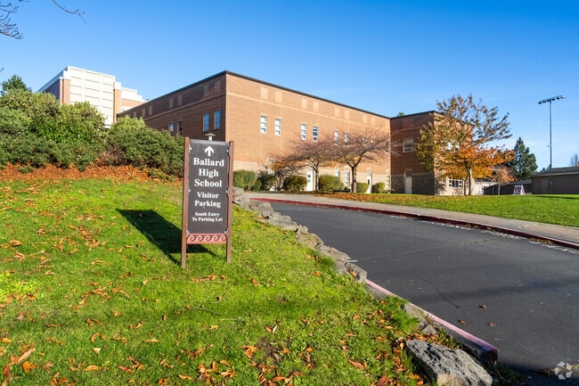 Ballard High School parking entrance.