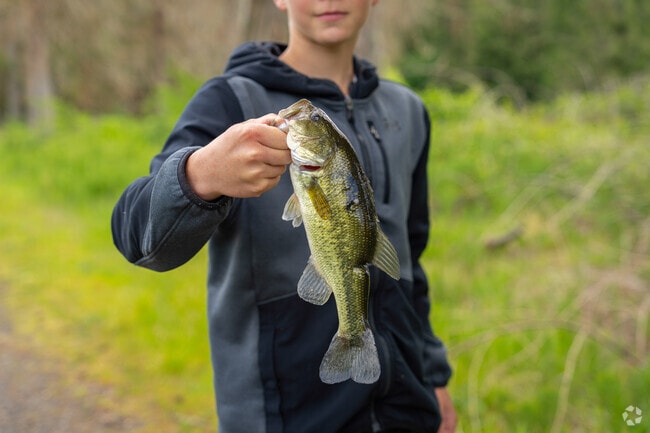 Enjoy trout fishing at Gordy Jolma Family Natural Area in Brush Prairie.