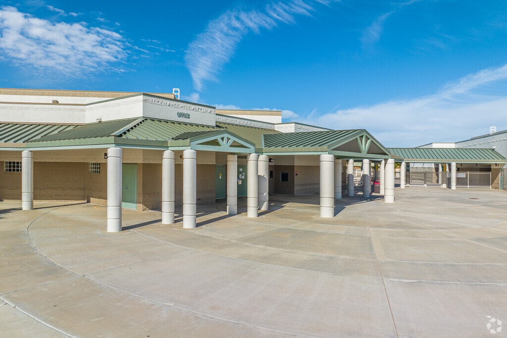 Inside the school office at Mountain View School in Waddell.