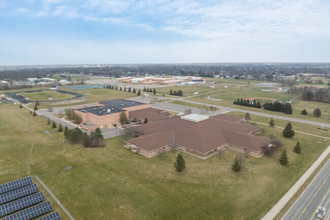 Rear of the St. Johns Middle School building.