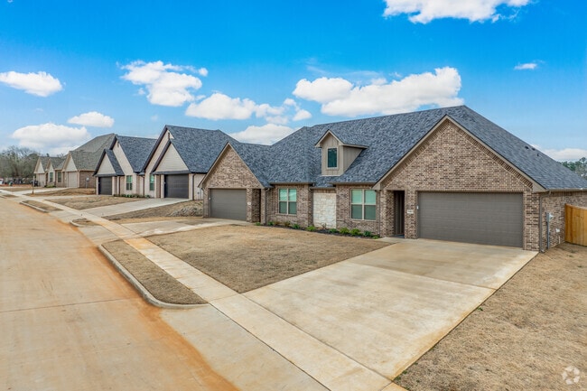 These contemporary ranch-style homes in Longview blend modern elegance with classic charm, offering spacious layouts and stylish finishes.