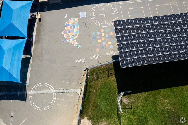 The chalk murals at Vista Academy Of Visual And Performing Arts in Vista.