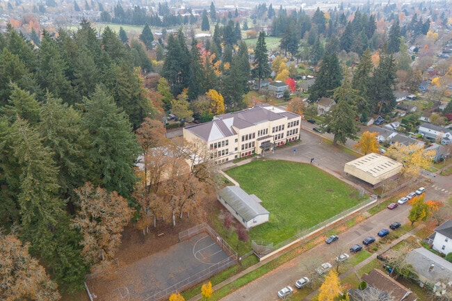 Sweeping views of the grounds at Englewood Elementary School.
