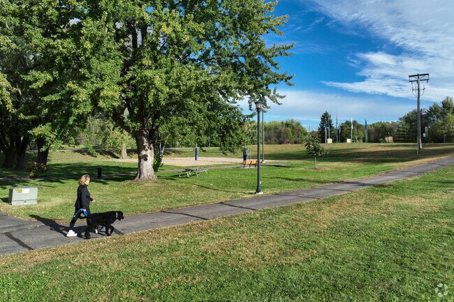 Riverside Park provides Rockford residents walking trails throughout its 7-acre green space.