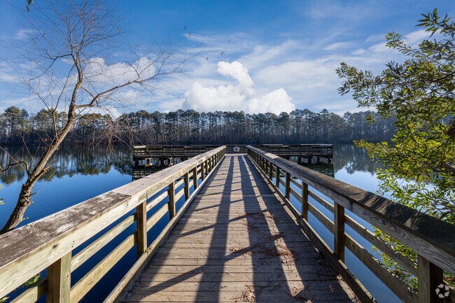 Wildlife and wetlands surround the nature center at Sandy Bottom Park.