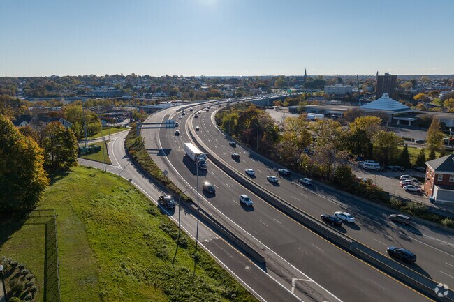 Residents enjoy a scenic drive as they commute on I-95 through Pawtucket.