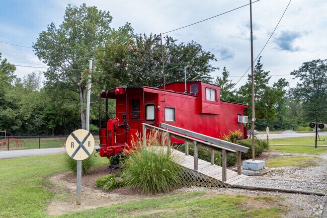 Mary Reid School in Potts Camp has a caboose on campus for students to explore.
