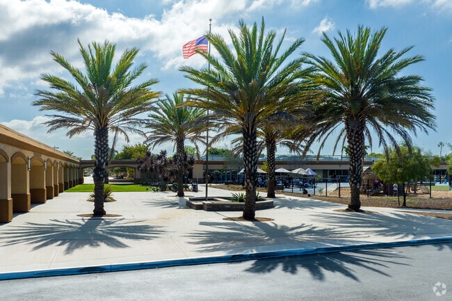 An entrance view to the campus at High Tech Middle Mesa in Serra Mesa.