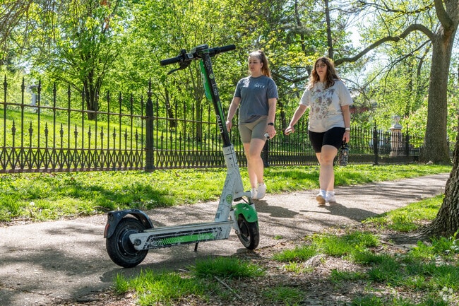 Lime scooters and a common way for residents of Lafayette Square to commute around the area.