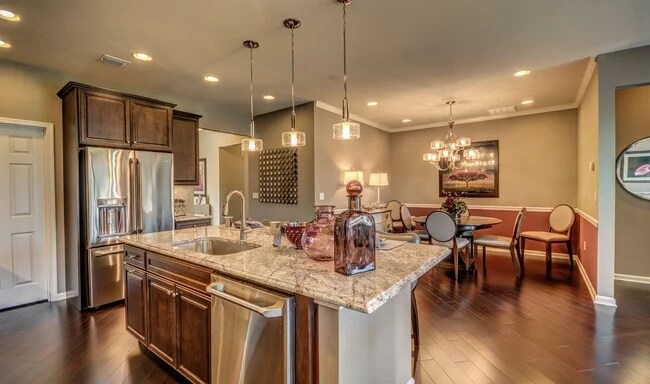 Kitchen overlooking dining area