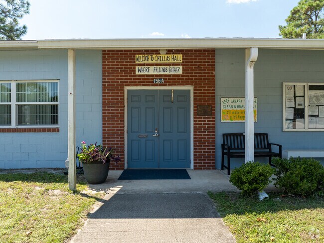 Chillas Hall is the heart of Lanark Village, where friends gather for community events.