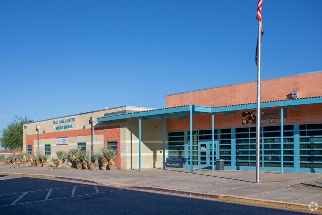Billy Lane Lauffer Middle School serves grades 6-8 in Tucson, Arizona.