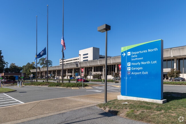 Just west of Bayside, Norfolk International Airport offers regional and international flights.