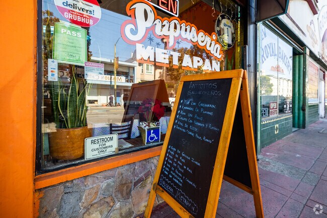 Order authentic Salvadorian dishes at Pupuseria Metapan in Excelsior, San Francisco.