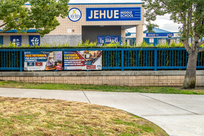 Jehue Middle School reflects the pride and educational opportunities within its walls.