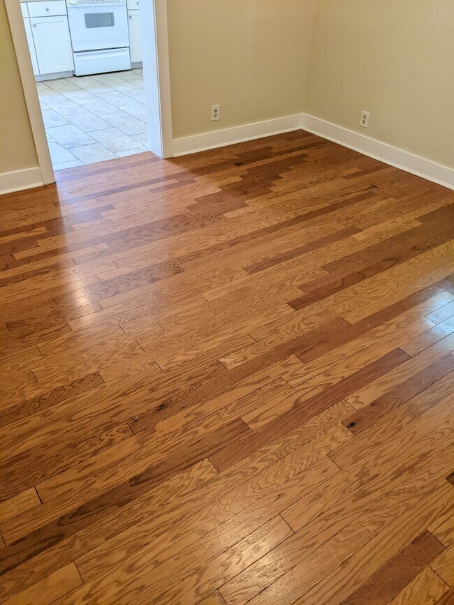 Real wood floors in bedroom and giant walk-in closet