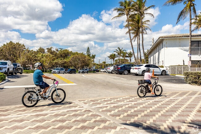 Hop on a bike and enjoy the scenery at Deerfield Beach, minutes from Highlands.