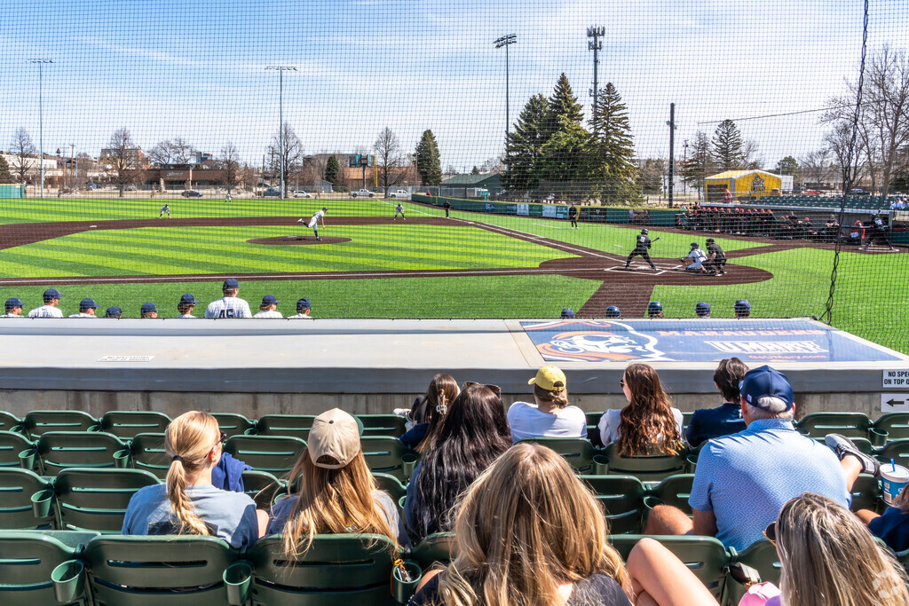 Families fill the stands during the Bismarck Youth Baseball Day.