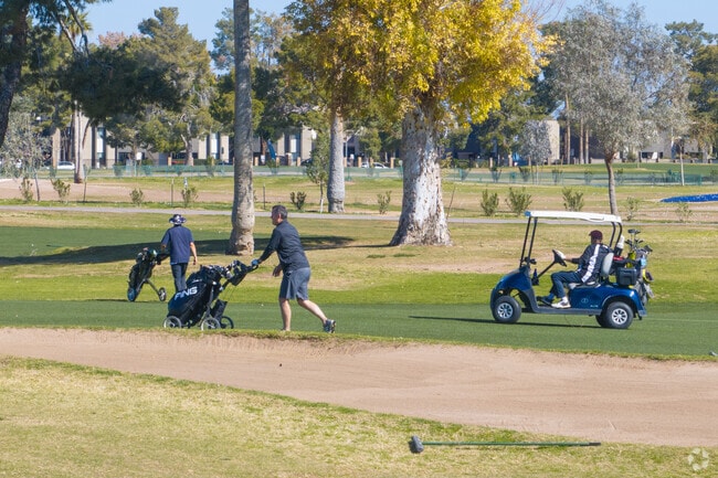 The Dobson Ranch Golf Course includes 18 holes and a driving range.