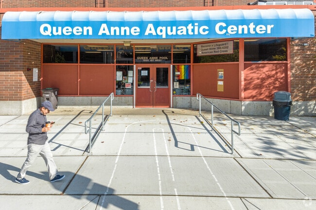 Queen Anne Aquatic Center features a heated six-lane pool for public use.