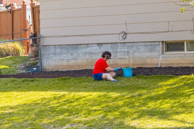 Park Plaza residents take pride in their homes with seasonal landscaping.