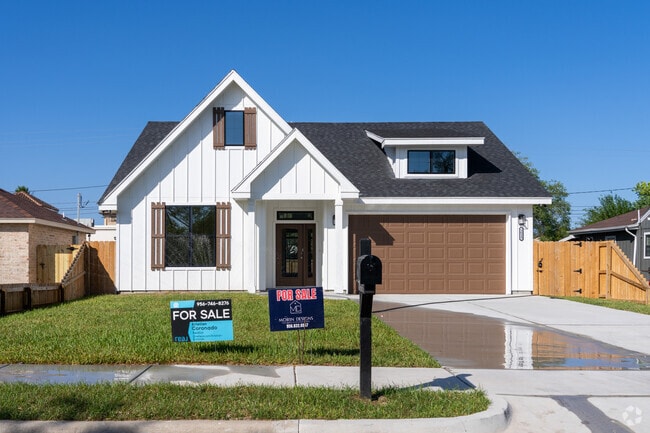 Newer three bedroom craftman style homes can be found in central Harlingen area.