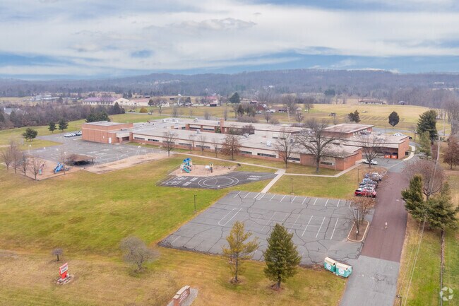 New Hanover Elementary School is surrounded by countryside views in New Hanover.