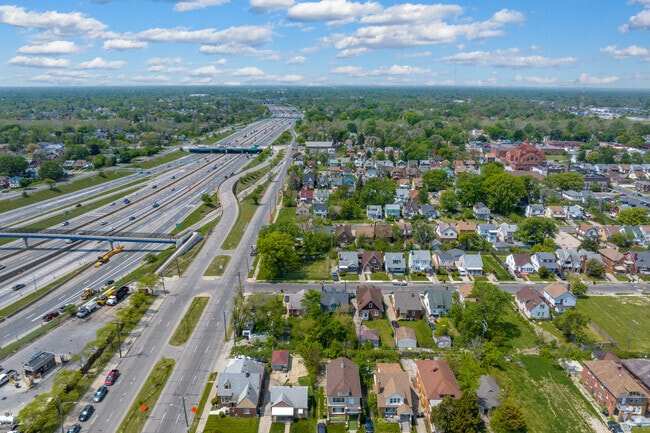 The Interstate 96 Freeway sits on Davison-Schoolcraft southern edge.