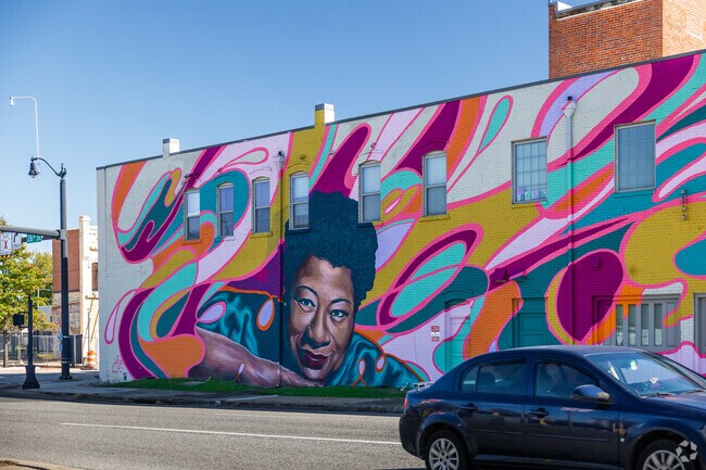 This mural is one of many in Salters Creek featuring the cultural history of the neighborhood.