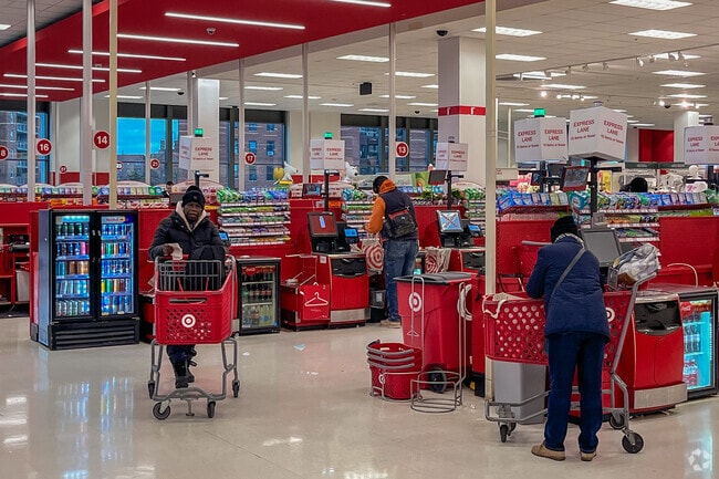 Flatlands residents can take a short trip to Target for their shopping needs.