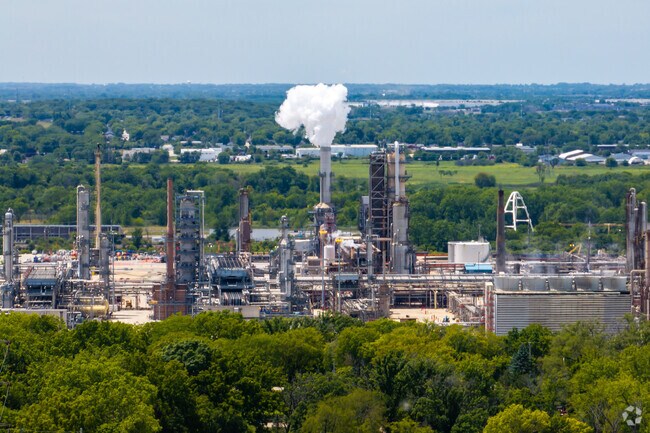 A Citgo petroleum factory in Big Run is offset by many forest preserves and parks in the area.