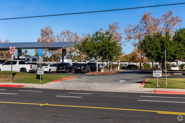 A look at the driveway entrance to Johnson Elementary School in El Cajon.