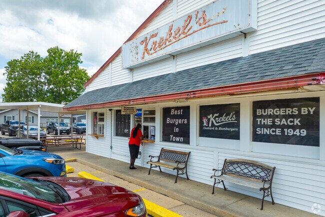Krekel's Custard and Hamburgers is a local favorite and has soft serve and smash burgers.