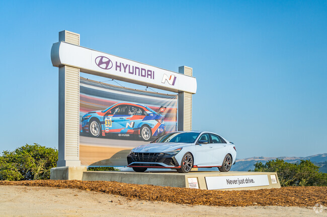 WeatherTech Raceway in Laguna Seca-Ryan Ranch, Monterey, CA is placed in the hills.