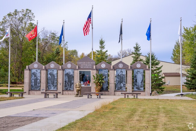 Carver County Veterans Memorial stands as a solemn tribute to those who served, honoring local heroes.