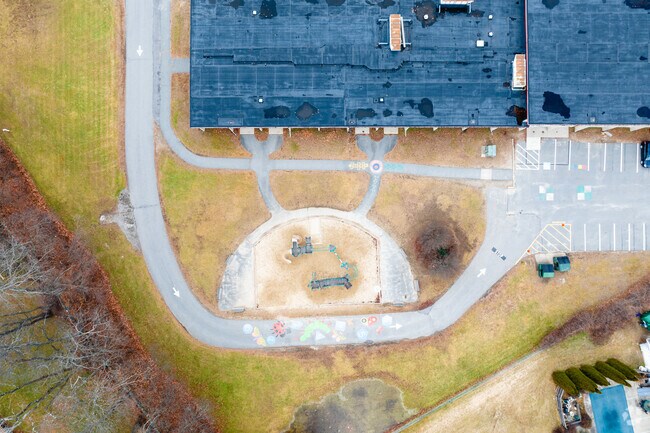 Chalk drawings decorate the walkways of Dr. Frederick N. Sweetsir Elementary School.