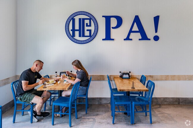 In San Antonio enjoy a taste of greek food at the Hungry Greek near Mirada.