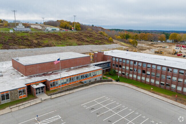 David Prouty High School is located near the center of the town of Spence.